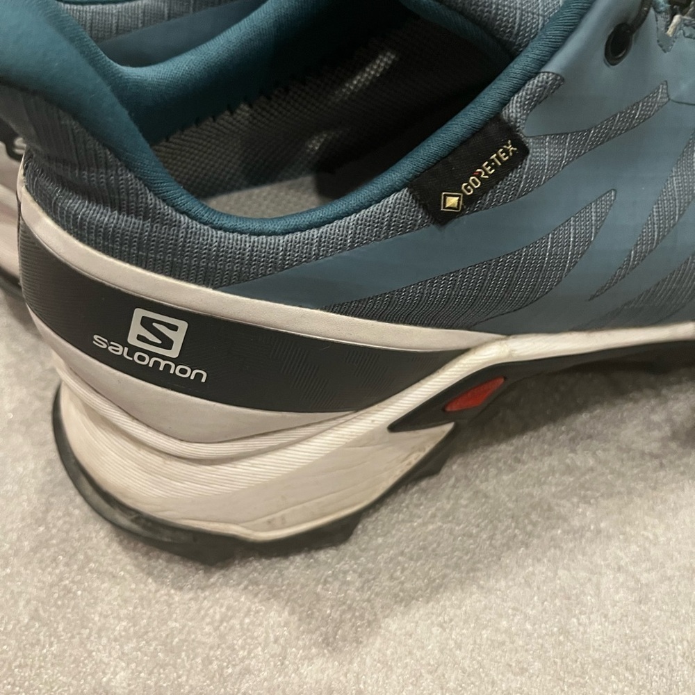[US9.5]Salomon Blue Supercross GTX Trail Running Shoes - Picture 4 of 9